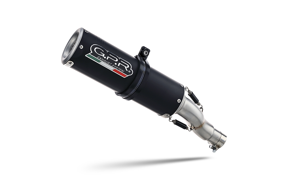 Exhaust compatible with Husqvarna Svartpilen 401 2024-2025, M3 Black Titanium, Slip-on exhaust including removable db killer and link pipe, EPA-compliant 