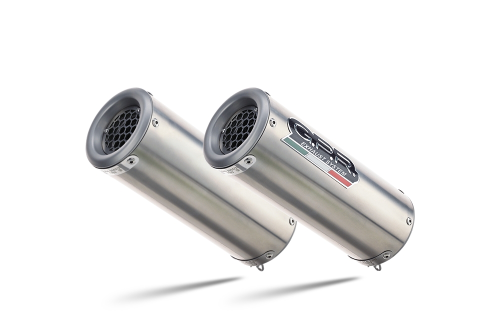 Exhaust compatible with Yamaha Fz6 600-Fazer S1-S2 2004-2013, M3 Inox , Dual slip-on including removable db killers and link pipes, EPA-compliant 