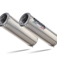 Exhaust compatible with Aprilia Shiver 900 2017-2020, M3 Inox , Dual slip-on including removable db killers and link pipes, EPA-compliant 