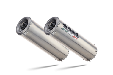 Exhaust compatible with Aprilia Shiver 900 2017-2020, M3 Inox , Dual slip-on including removable db killers and link pipes 