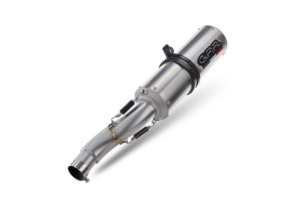 Exhaust compatible with Aprilia Shiver 900 2017-2020, M3 Inox , Dual slip-on including removable db killers and link pipes, EPA-compliant 
