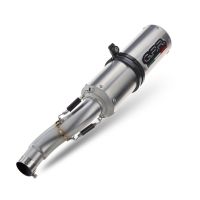 Exhaust compatible with Aprilia Shiver 900 2017-2020, M3 Inox , Dual slip-on including removable db killers and link pipes, EPA-compliant 