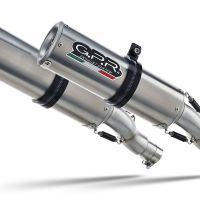 Exhaust compatible with Aprilia Shiver 900 2017-2020, M3 Inox , Dual slip-on including removable db killers and link pipes, EPA-compliant 