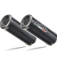 GPR escape compatible con  Yamaha Fz6 600-Fazer S1-S2  2004-2013, M3 Poppy , Par de terminales de escape homologados, con db killer extraíbles y tubos de conexión específicos 