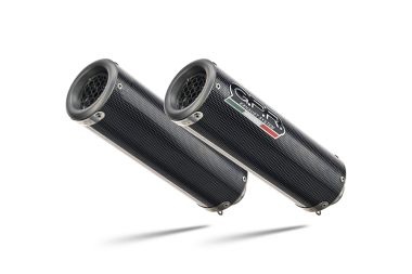 GPR escape compatible con  Aprilia Shiver 900 2017-2020, M3 Poppy , Par de terminales de escape homologados, con db killer extraíbles y tubos de conexión específicos 