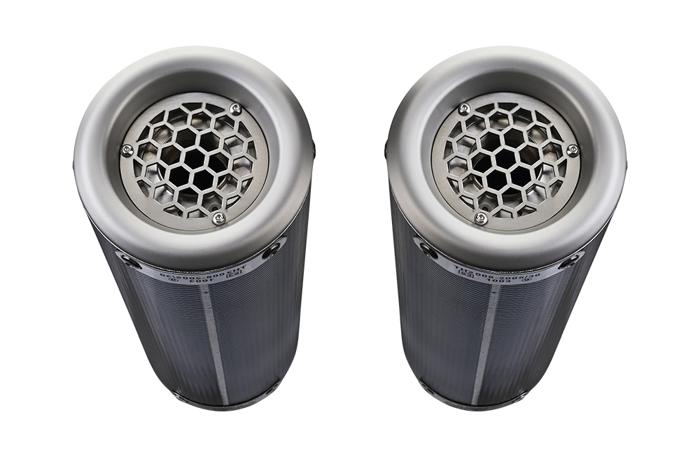 Exhaust compatible with Aprilia Shiver 900 2017-2020, M3 Poppy , Dual slip-on including removable db killers and link pipes, EPA-compliant 