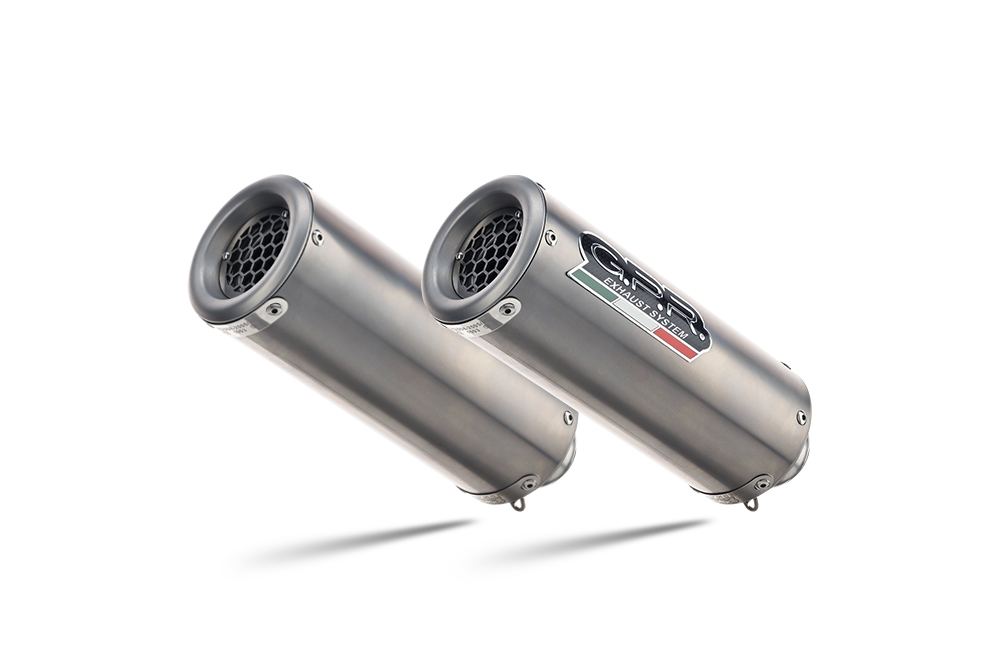 Exhaust compatible with Ducati 749 2003-2007, M3 Titanium Natural, Dual slip-on including removable db killers and link pipes, EPA-compliant 