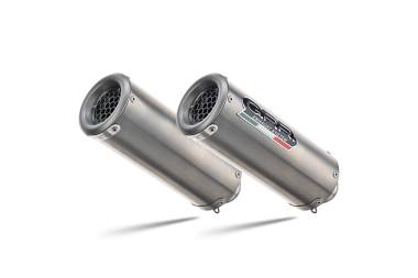 Exhaust compatible with Ducati 749 2003-2007, M3 Titanium Natural, Dual slip-on including removable db killers and link pipes 