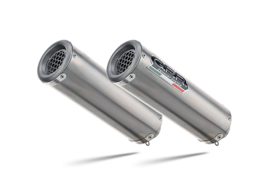 Exhaust compatible with Aprilia Rsv 1000 R Factory 2006-2010, M3 Titanium Natural, Dual slip-on including removable db killers and link pipes 