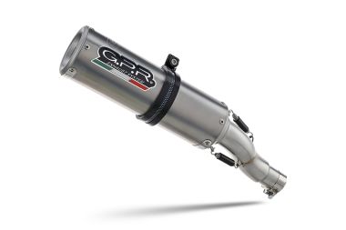 GPR escape compatible con  Ducati Diavel 1198 2011-2016, M3 Titanium Natural, Escape racing, silenciador con tubo de conexion, articulo sin homologacion 