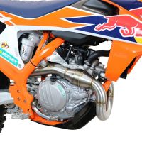 GPR exhaust compatible with  Gas Gas MC 450F 2021-2023, Pentacross Inox, Full system exhaust, including removable db killer/spark arrestor 