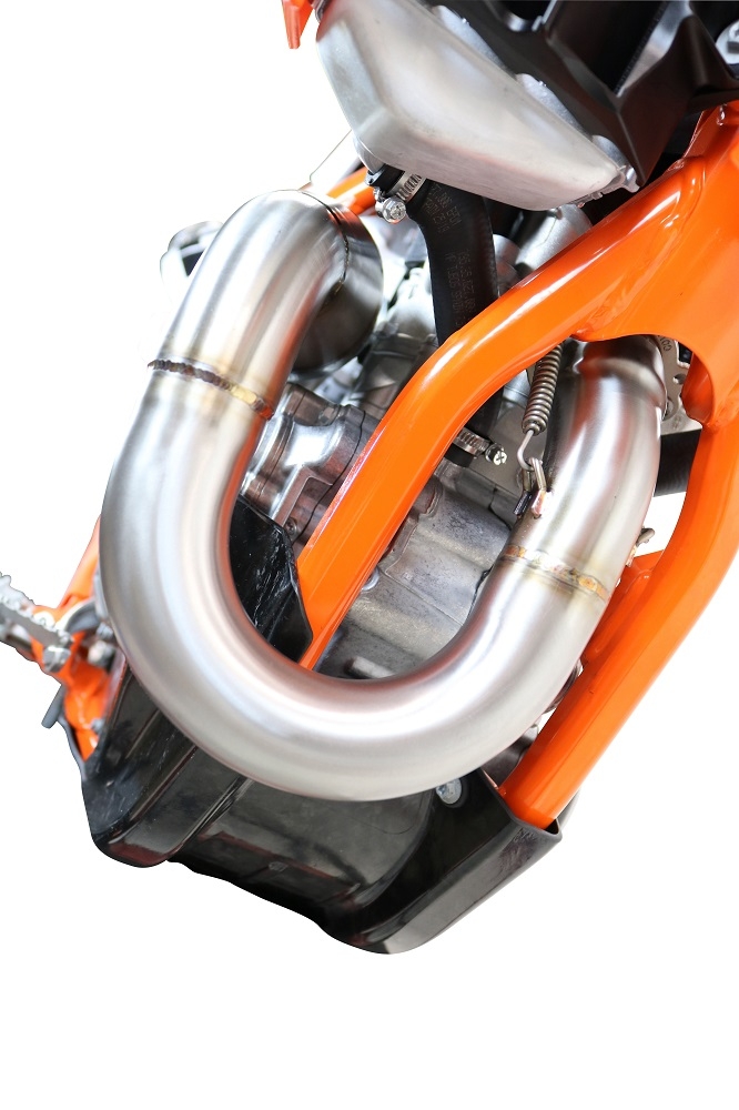 GPR exhaust compatible with  Ktm 450 SXF 2023-2025, Pentacross Inox, Full system exhaust, including removable db killer/spark arrestor 