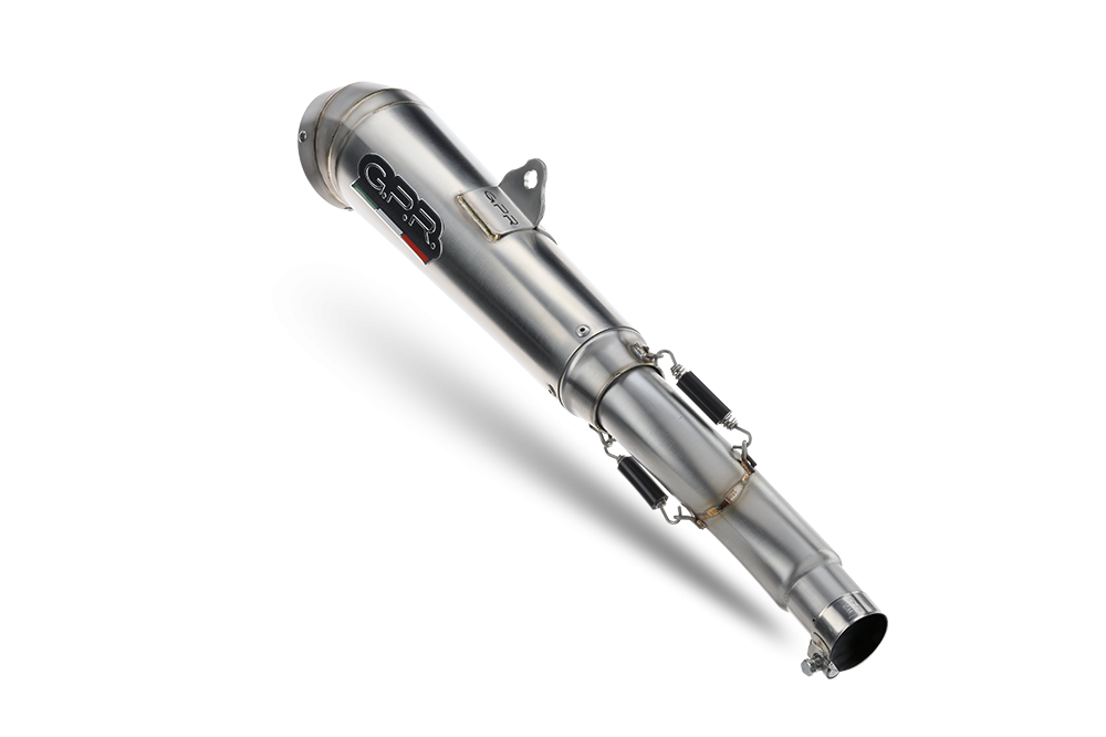 Exhaust compatible with Benelli Leoncino 500 Trail 2017-2024, Powercone Evo, Slip-on exhaust including removable db killer and link pipe 