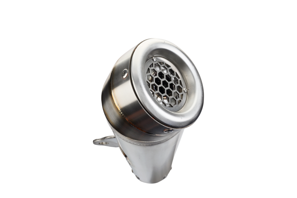 Exhaust compatible with Benelli Leoncino 500 Trail 2017-2024, Powercone Evo, Slip-on exhaust including removable db killer and link pipe 