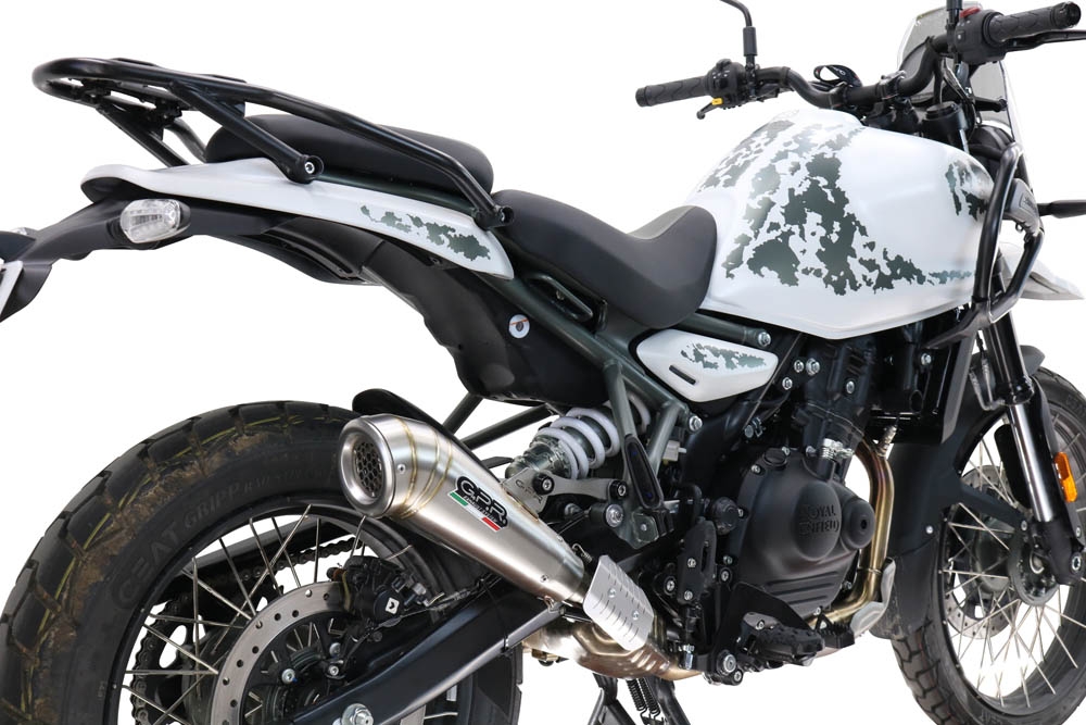 GPR exhaust compatible with  Royal Enfield Himalayan 450  2024-2025, Powercone Evo, Slip-on exhaust including removable db killer and link pipe, EPA-compliant 