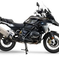 Exhaust compatible with Bmw R1250GS - Adventure 2021-2024, Hyper Sonic Titanium, Slip-on exhaust including removable db killer and link pipe 