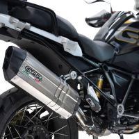 Exhaust compatible with Bmw R1250GS - Adventure 2021-2024, Hyper Sonic Titanium, Slip-on exhaust including removable db killer and link pipe 