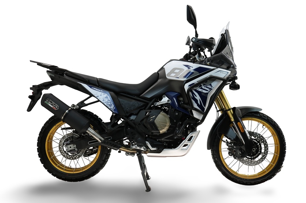 GPR exhaust compatible with Voge DS 800 Rally 2025-2026, Ghisa , Slip-on exhaust including removable db killer and link pipe, EPA-compliant 