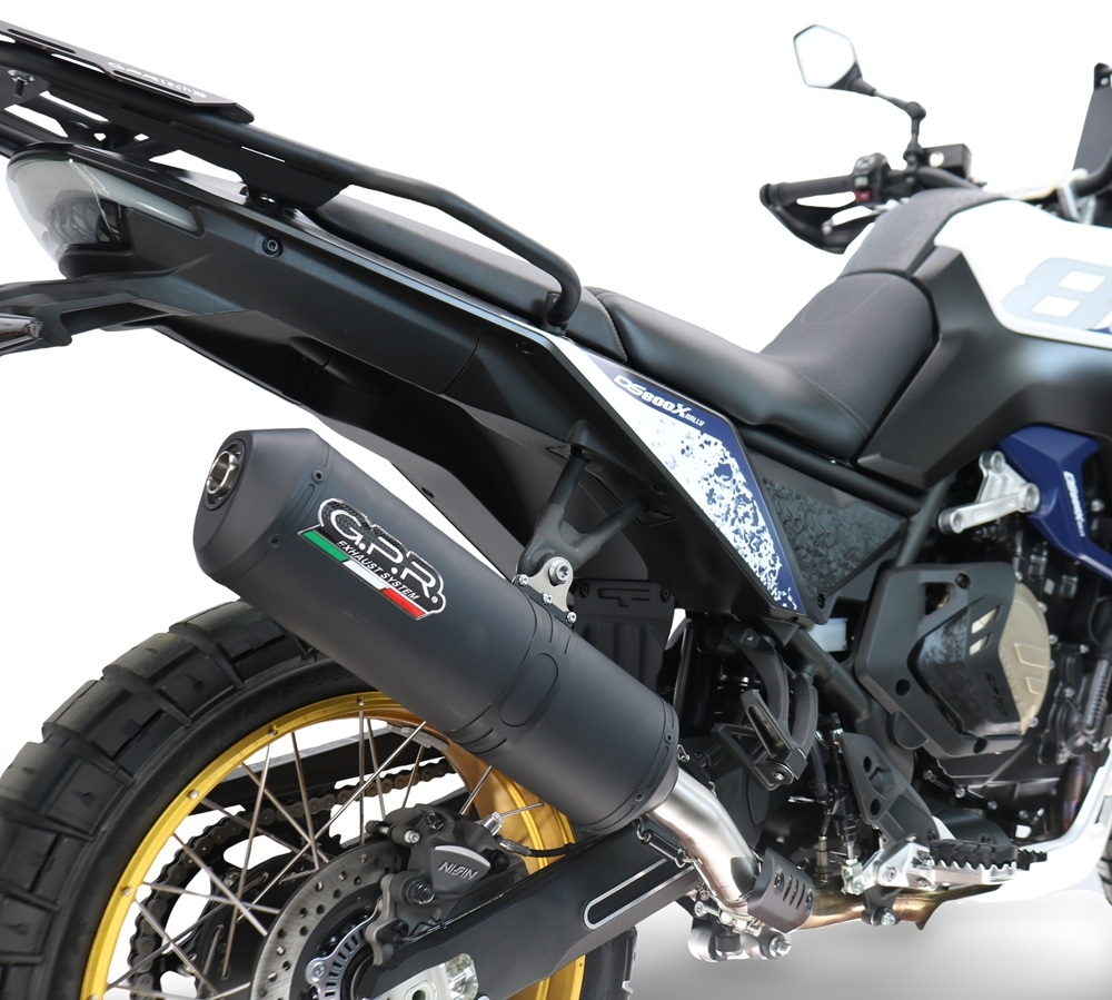 GPR exhaust compatible with Voge DS 800 Rally 2025-2026, Ghisa , Slip-on exhaust including removable db killer and link pipe, EPA-compliant 