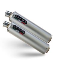 GPR escape compatible con  Honda Fmx 650 2005-2008, Inox Tondo, Par de terminales de escape homologados, con db killer extraíble, catalizadores y tubo de conexión específico 