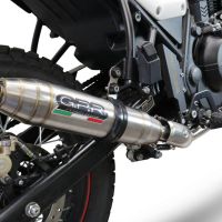 GPR exhaust compatible with  Royal Enfield Scram 411 2022-2024, Deeptone Inox, Slip-on exhaust including link pipe and removable db killer 