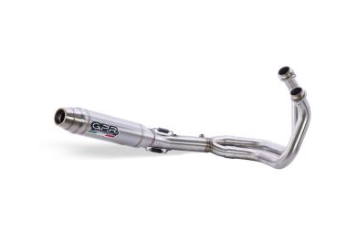 GPR escape compatible con  Kawasaki Ninja 400 2018-2022, Deeptone Inox, Escape racing, linea completa, suministrado con colector especifico, articulo sin homologacion 