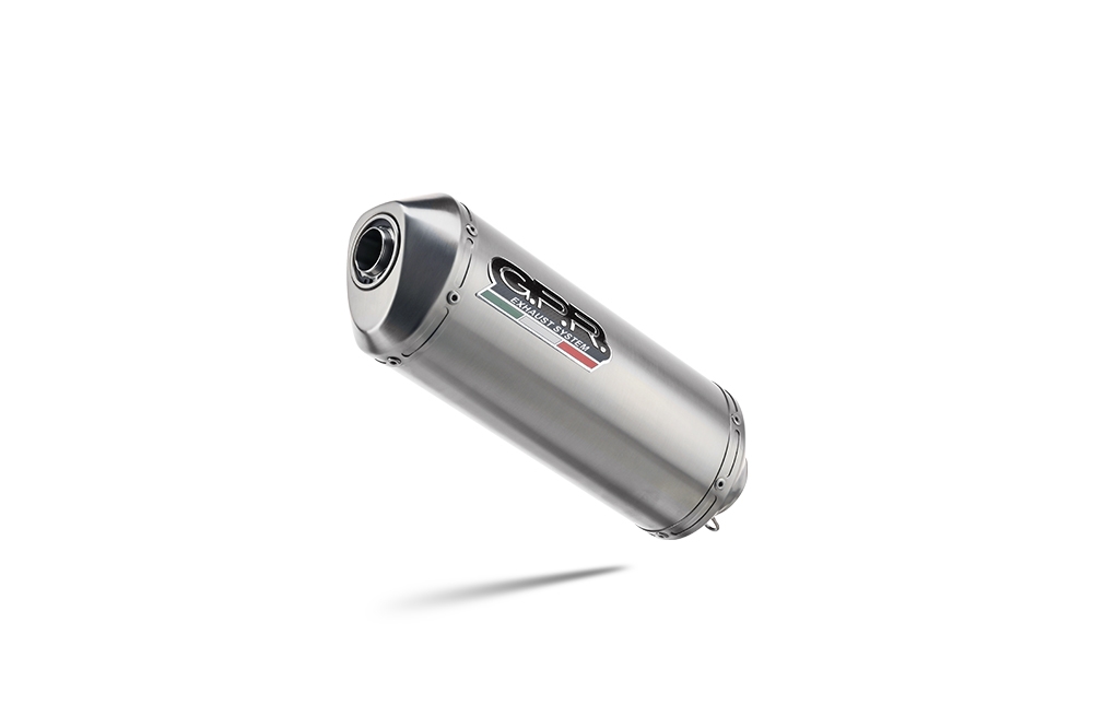 Exhaust compatible with Suzuki Gs 500 E - F 1989-2007, Satinox , Slip-on exhaust including removable db killer and link pipe, EPA-compliant 