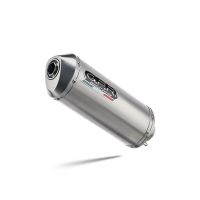 Exhaust compatible with Suzuki Gs 500 E - F 1989-2007, Satinox , Slip-on exhaust including removable db killer and link pipe, EPA-compliant 