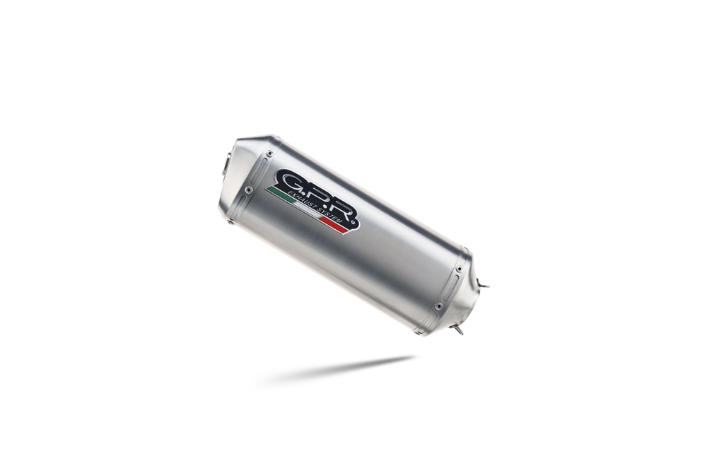 Exhaust compatible with Suzuki Gs 500 E - F 1989-2007, Satinox , Slip-on exhaust including removable db killer and link pipe, EPA-compliant 