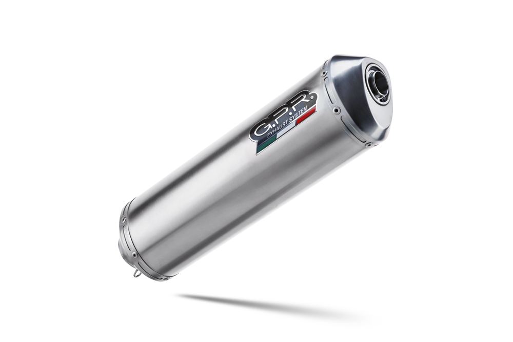 Exhaust compatible with Bmw F700GS 2016-2018, Satinox, Slip-on exhaust including removable db killer and link pipe, EPA-compliant 