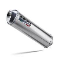 Exhaust compatible with Royal Enfield Scram 411 2022-2024, Satinox , Slip-on exhaust including link pipe and removable db killer 