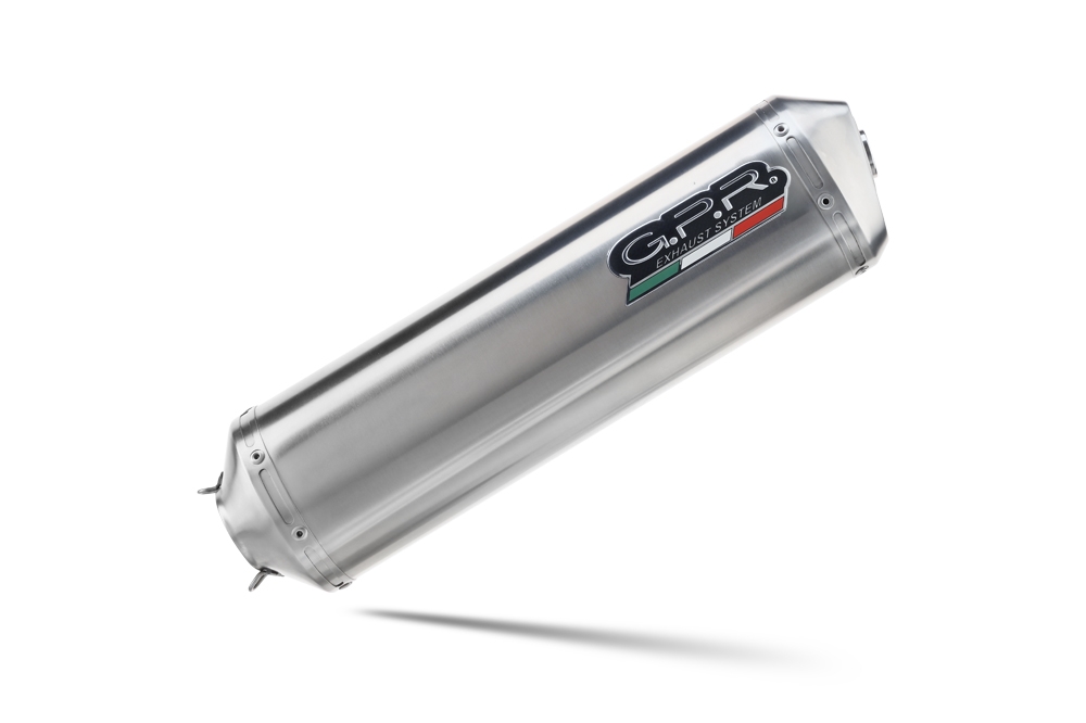 Exhaust compatible with Bmw F700GS 2016-2018, Satinox, Slip-on exhaust including removable db killer and link pipe, EPA-compliant 