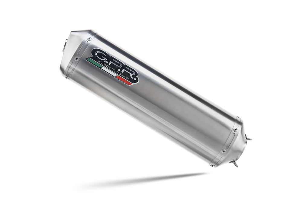 Exhaust compatible with Bmw F 800 Gs 2024-2025, Satinox , Slip-on exhaust including removable db killer and link pipe 