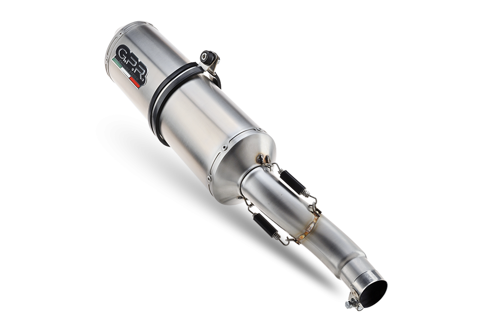 Exhaust compatible with Benelli Bn 302 S 2015-2016, Satinox , Slip-on exhaust including removable db killer and link pipe 