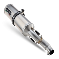Exhaust compatible with Benelli Bn 302 S 2015-2016, Satinox , Slip-on exhaust including removable db killer and link pipe 