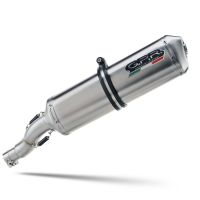 Exhaust compatible with Bmw F700GS 2016-2018, Satinox, Slip-on exhaust including removable db killer and link pipe, EPA-compliant 
