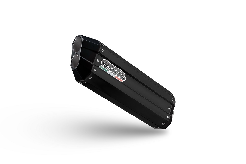 Exhaust compatible with Voge 900DSX 2024-2025, Hyper Sonic Black Titanium, Slip-on exhaust including removable db killer and link pipe, EPA-compliant 
