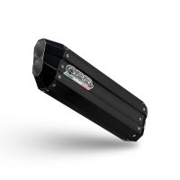 Exhaust compatible with Voge 900DSX 2024-2025, Hyper Sonic Black Titanium, Slip-on exhaust including removable db killer and link pipe, EPA-compliant 