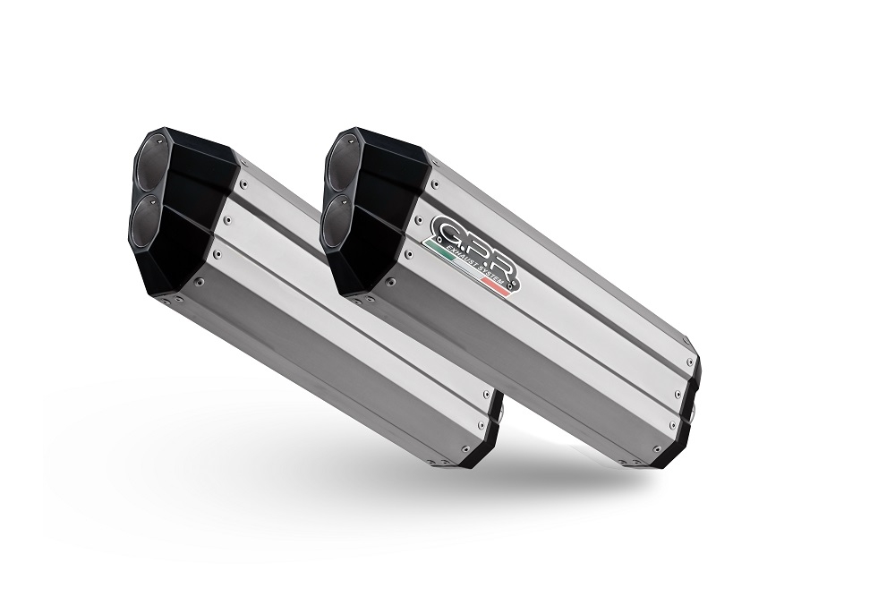 Exhaust compatible with Bmw K1600GTL 2017-2021, Hyper Sonic Titanium, Dual slip-on including removable db killers and link pipes, not EPA-compliant 