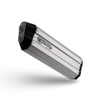 Exhaust compatible with Bmw F750GS 2021-2024, Hyper Sonic Titanium, Slip-on exhaust including removable db killer and link pipe 