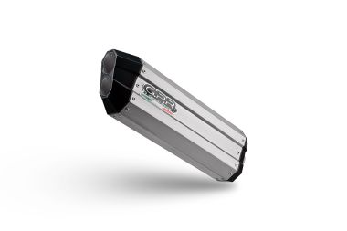 Exhaust compatible with Bmw F700GS 2016-2018, Hyper Sonic Titanium, Slip-on exhaust including removable db killer and link pipe 