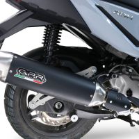 GPR exhaust compatible with  Sym ADX300 2024-2026, Furore-X Scooter, Slip-on exhaust including removable db killer, link pipe and catalyst,  EPA-compliant 
