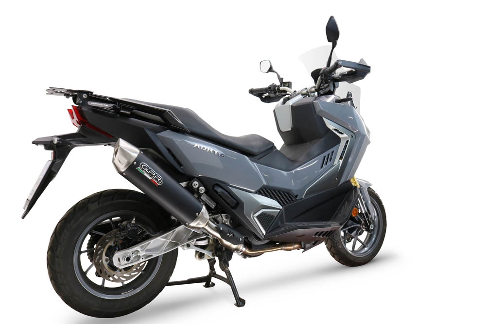 GPR exhaust compatible with  Sym ADX TG400 2024-2026, Furore-X Scooter, Slip-on exhaust including removable db killer, link pipe and catalyst,  EPA-compliant 