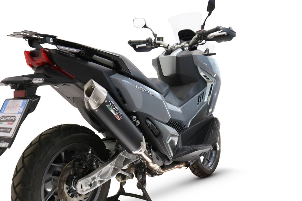 GPR exhaust compatible with  Sym ADX TG400 2024-2026, Furore-X Scooter, Slip-on exhaust including removable db killer, link pipe and catalyst,  EPA-compliant 