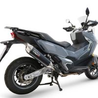 GPR exhaust compatible with  Sym ADX TG400 2024-2026, Furore-X Scooter, Slip-on exhaust including link pipe and removable db killer 