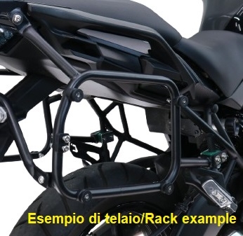 GPR TECH compatible with  Kawasaki Versys 650 2017/2020 e4 GPR TECH Specific rack for side cases 38 Lt + 38 Lt black color 