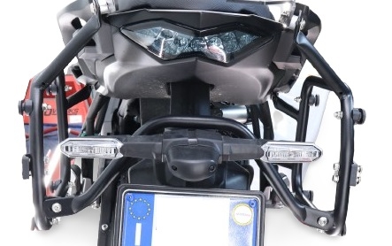 GPR TECH compatible with  Kawasaki Versys 650 2017/2020 e4 GPR TECH Specific rack for side cases 38 Lt + 38 Lt black color 