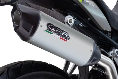 Exhaust compatible with Suzuki V-STROM 800DE - 800SE 2023-2025, Furore-X Titanio, Slip-on exhaust including removable db killer and link pipe 