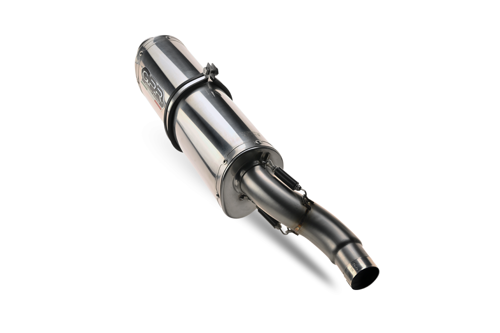 Exhaust compatible with Bmw F750GS 2018-2020, Trioval, Slip-on exhaust including removable db killer and link pipe 