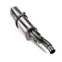 Exhaust compatible with Aprilia Etv Caponord 1000 Rally 2001-2007, Trioval, Dual slip-on including removable db killers and link pipes, not EPA-compliant 